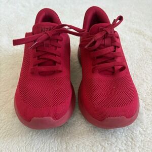 Kizik Hands Free Red Mesh Sneakers Athletic Shoes Women's Size 7‎ Wide